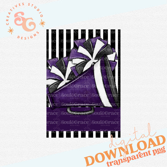 Team Spirit Cheer Garden Flag Purple