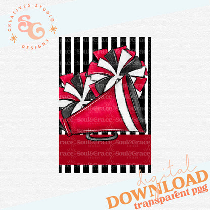 Team Spirit Cheer Garden Flag Red