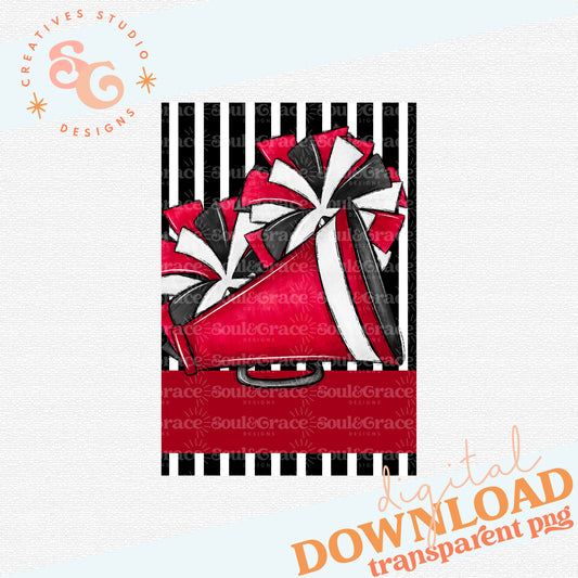 Team Spirit Cheer Garden Flag Red