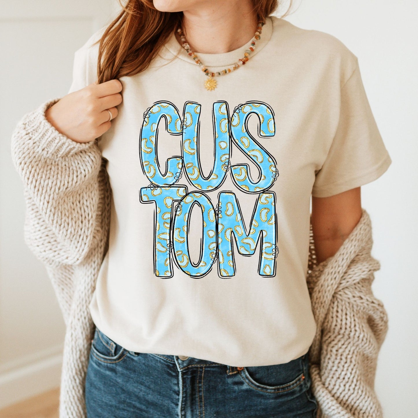 CHEETAH COLOR AQUA ALPHABET