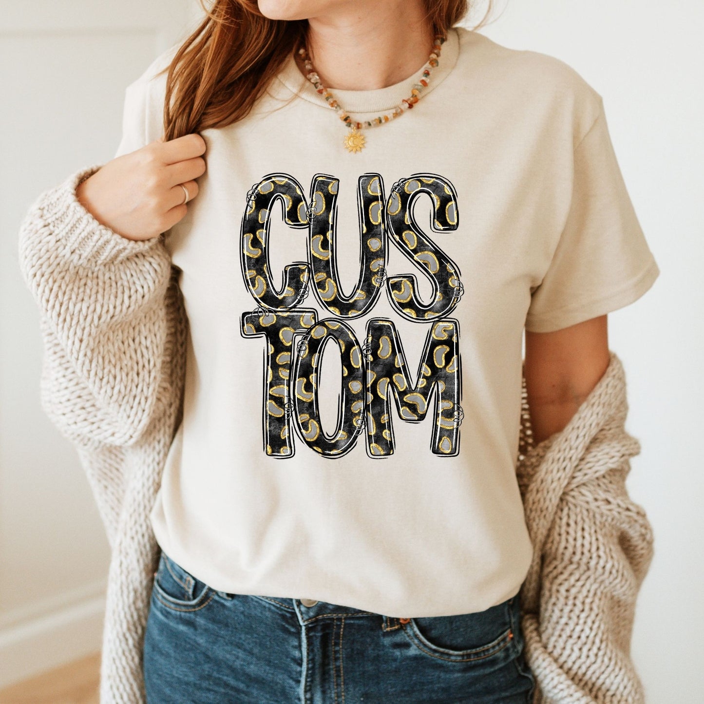 CHEETAH COLOR BLACK ALPHABET