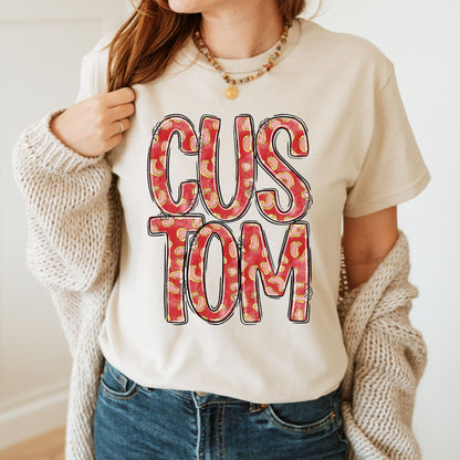 CHEETAH COLOR RED ALPHABET