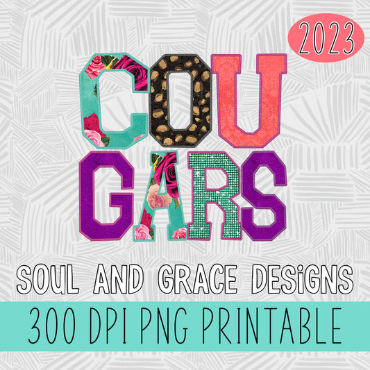 Cougars Faux Applique