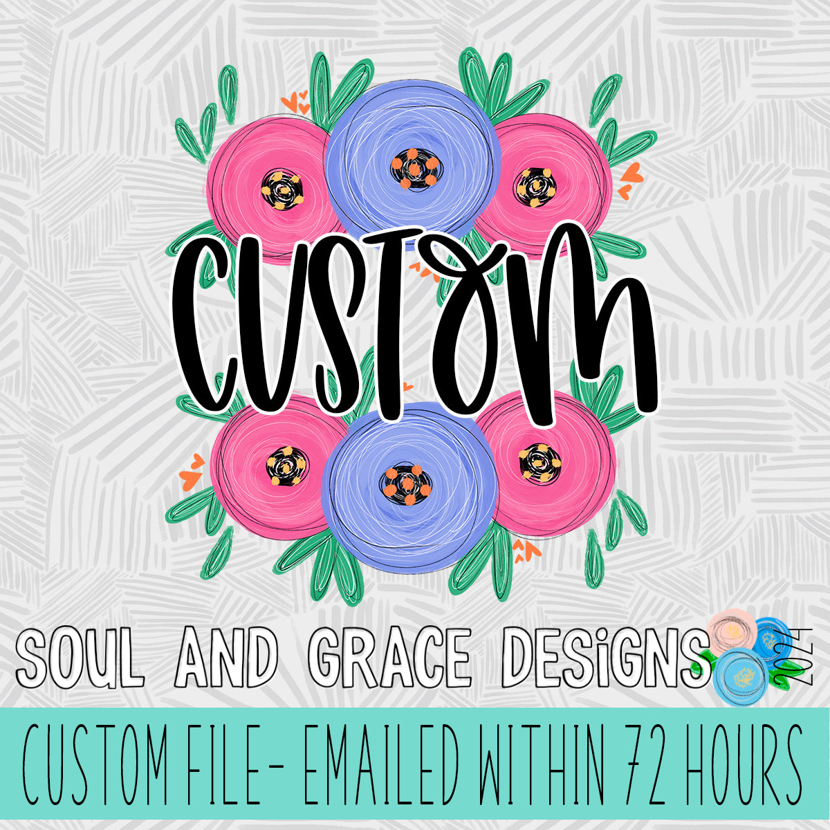 Custom Dot and Floral Names