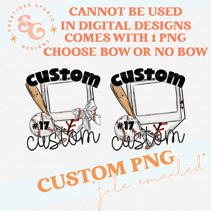 BASEBALL PHOTO FRAME CUSTOM