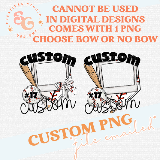 BASEBALL PHOTO FRAME CUSTOM