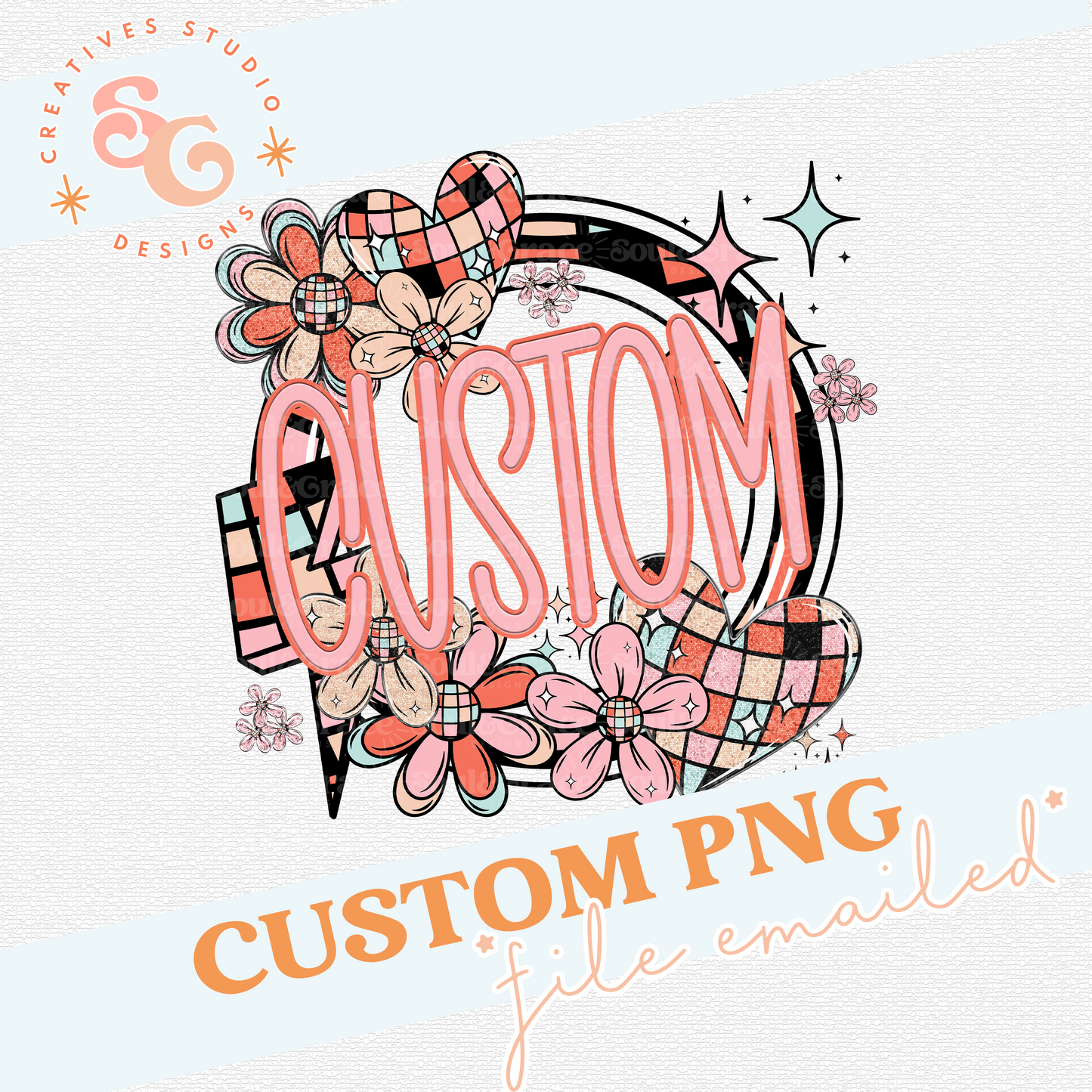 DAISY HEART NAMES CUSTOM