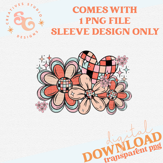 DAISY HEART NAMES - SLEEVE DESIGN ONLY