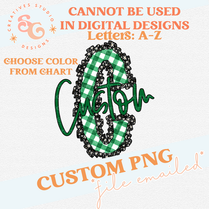 DAISY RUFFLE INITIAL CUSTOM