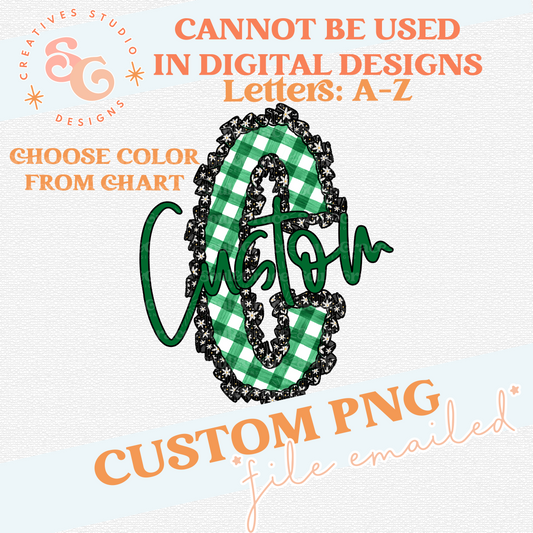 DAISY RUFFLE INITIAL CUSTOM