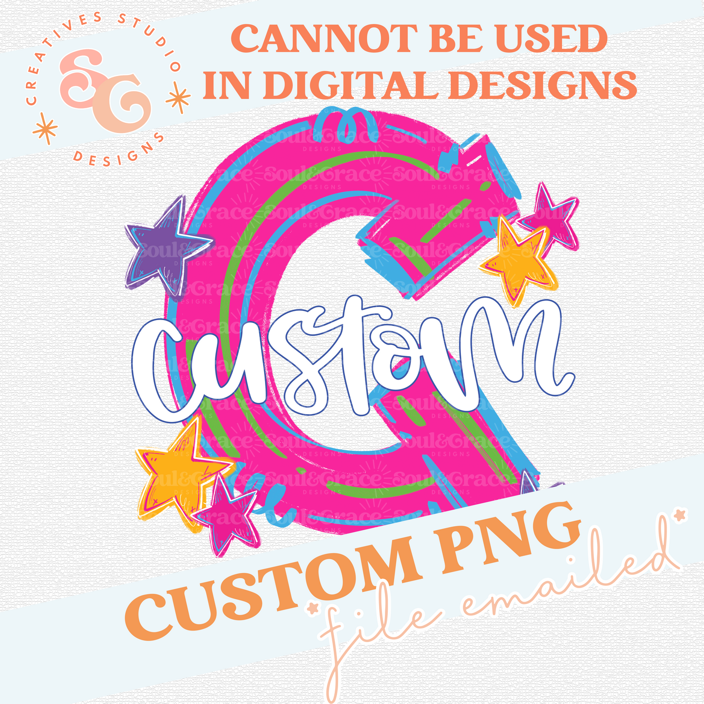 HYPE SQUAD NEON MASCOT INITIAL CUSTOM