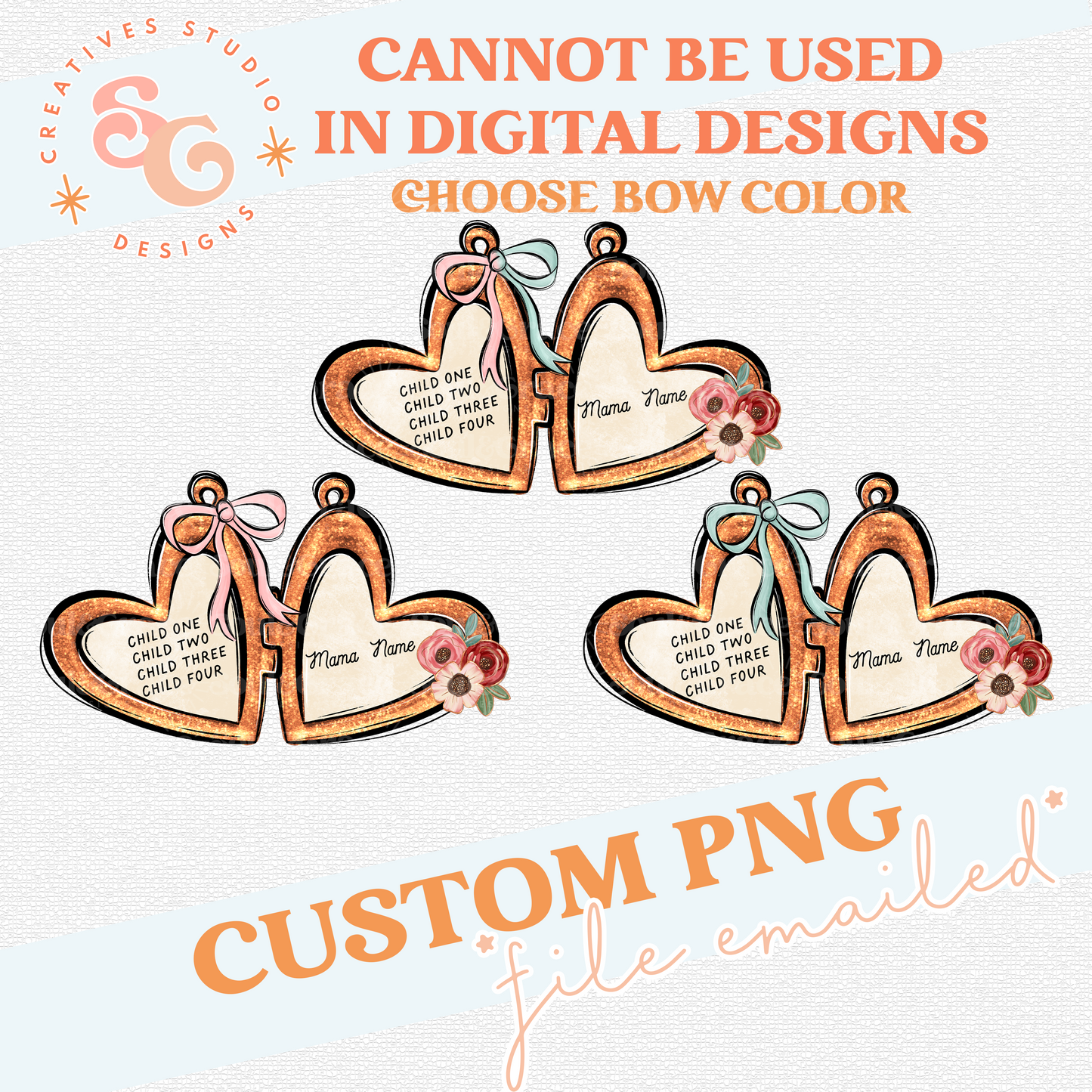 MAMA HEART LOCKET  CUSTOM