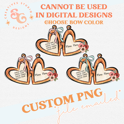 MAMA HEART LOCKET  CUSTOM