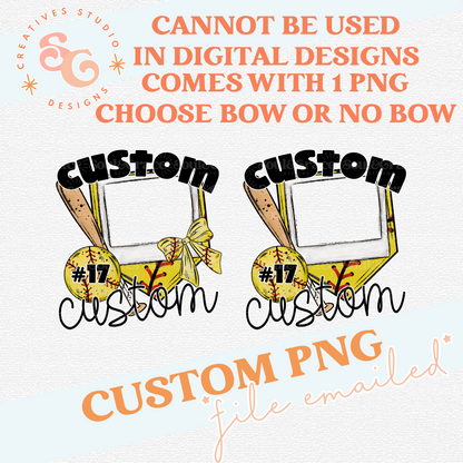 SOFTBALL PHOTO FRAME CUSTOM