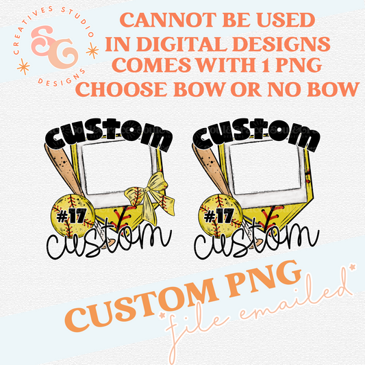 SOFTBALL PHOTO FRAME CUSTOM