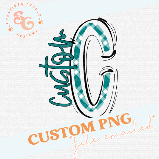 SPACED OUT CUSTOM - INITIALS ONLY