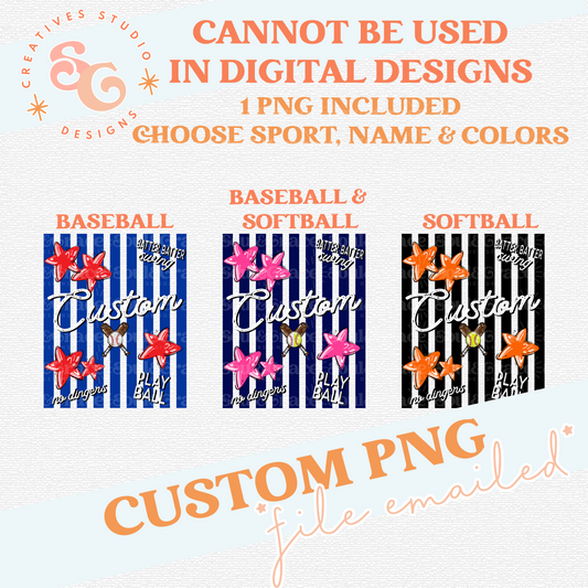 STARS AND STRIPES BASEBALL / SOFTBALL CUSTOM