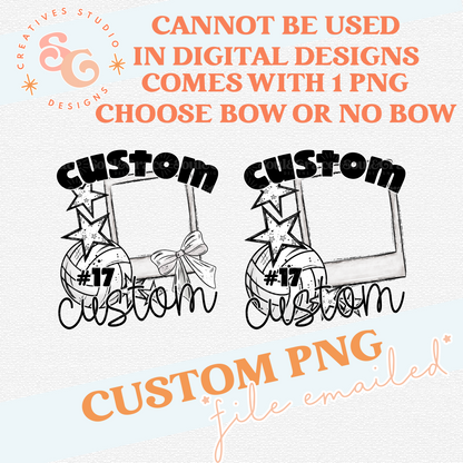 VOLLEYBALL PHOTO FRAME CUSTOM