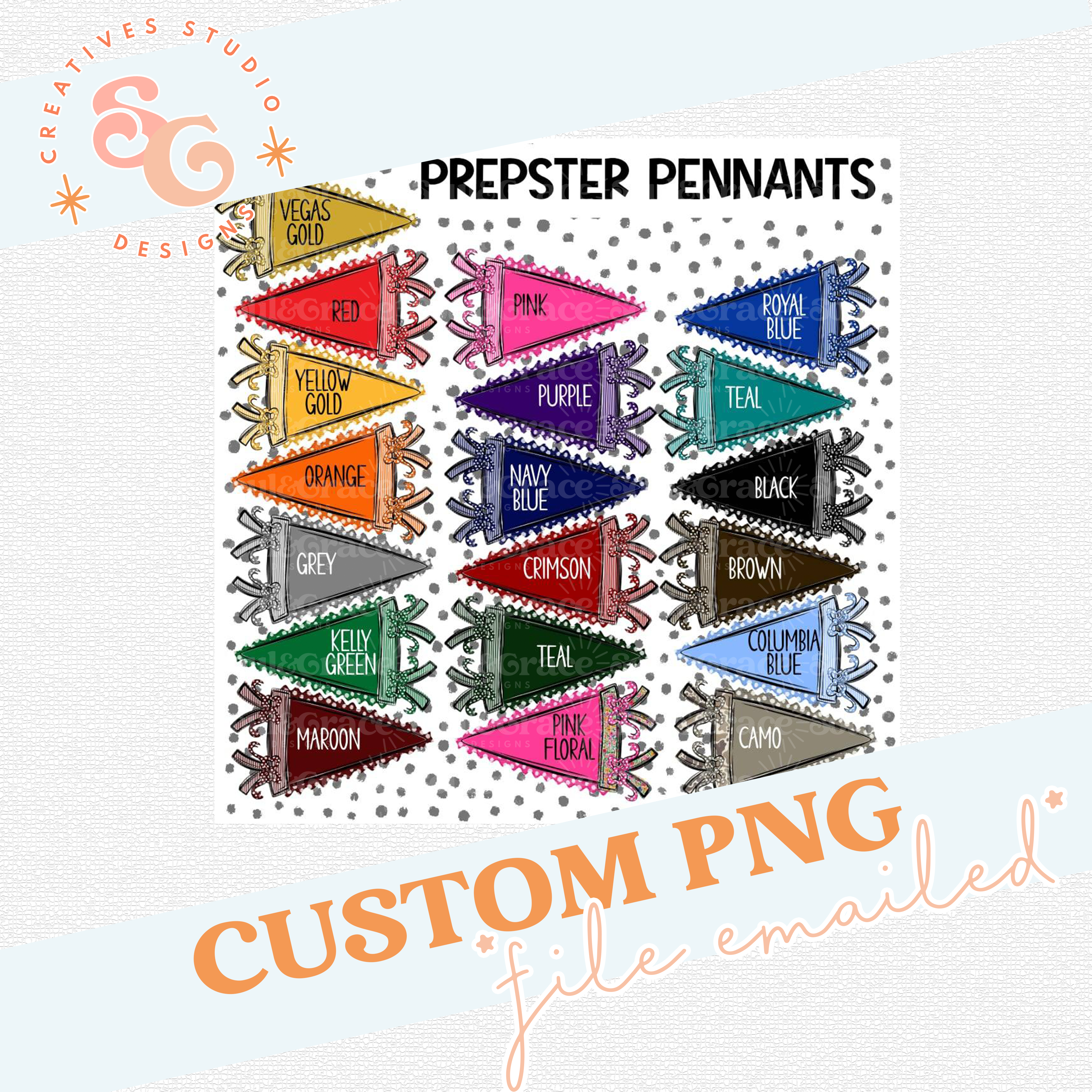 PREPSTER PENNANTS CUSTOM – Soul & Grace Designs