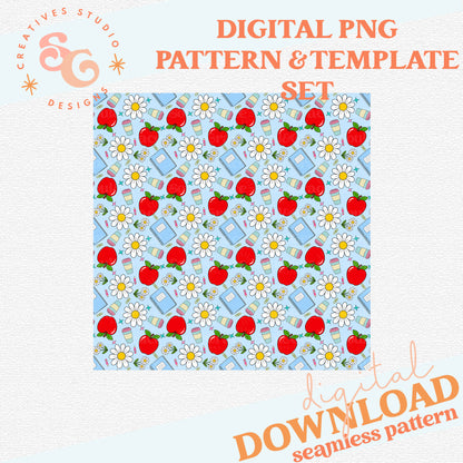 DAISY SCHOOL PAPER SET - INCLUDES 12 X 12 SEAMLESS, COMPOSITION COVER, 20 OZ TUMBLER WRAP AND BOOKMARK FILE