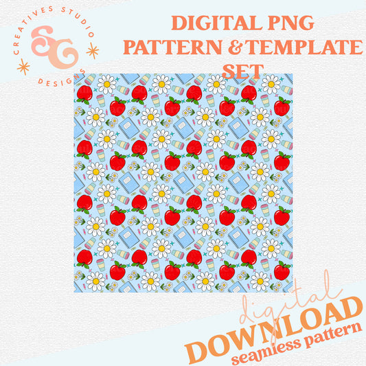 DAISY SCHOOL PAPER SET - INCLUDES 12 X 12 SEAMLESS, COMPOSITION COVER, 20 OZ TUMBLER WRAP AND BOOKMARK FILE