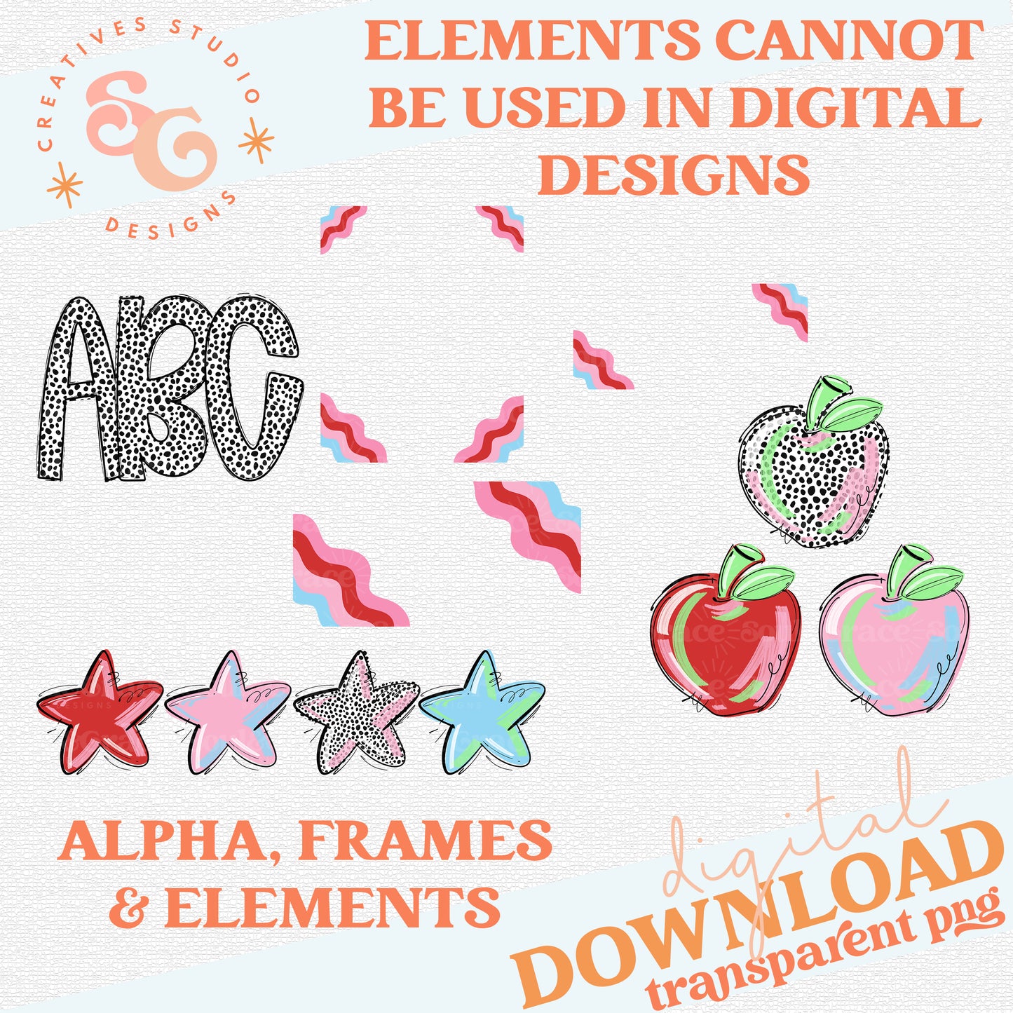 DOTS AND WAVES CLIPBOARD, BANNER AND ERASER MIX & MATCH SET