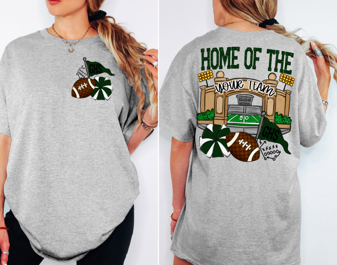 DARK GREEN HOME OF THE STADIUMS