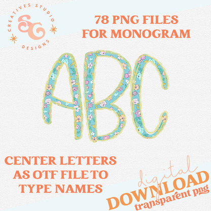 Ditsy Day Monogram Alphabet