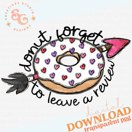 Donut Forget to Leave a Review [Print and Cut Design]