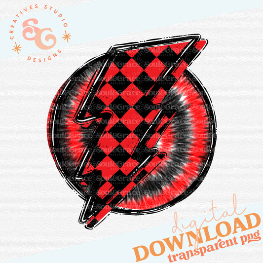 Doodle Bolt and Tie Dye Red Black Checkered.png