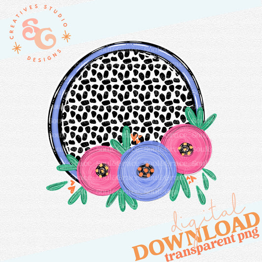 Dot and Floral Frame