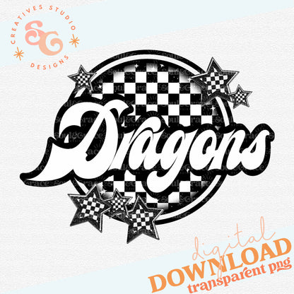 Dragons Checker Mascots