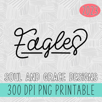 Hand Lettered Eagles