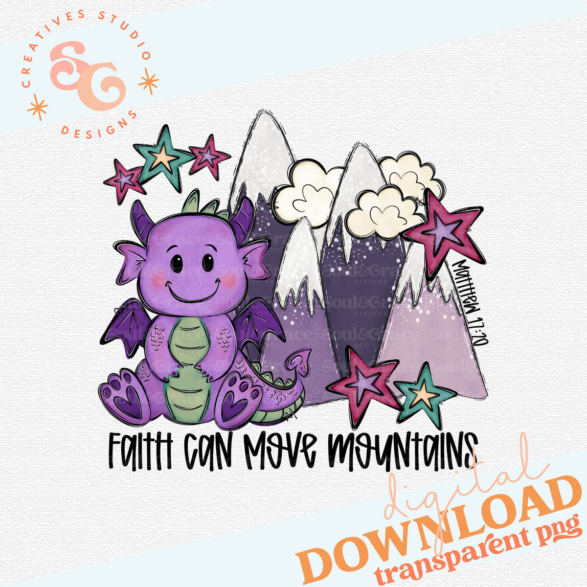 FAITH CAN MOVE MOUNTAINS PURPLE
