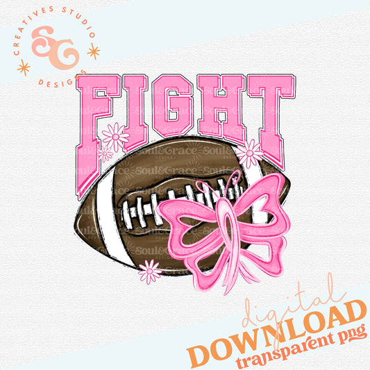 Fight Football Pink Ribbon