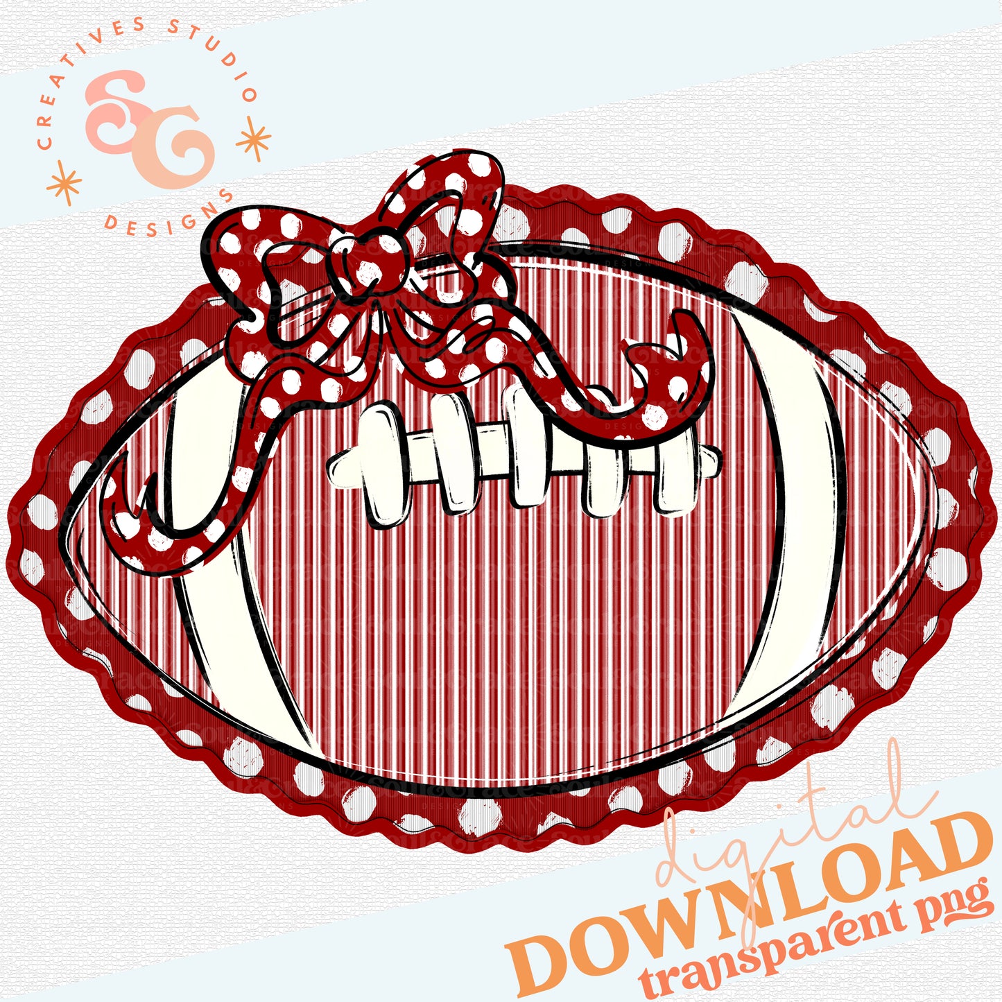 FOOTBALLS AND BOWS CRIMSON
