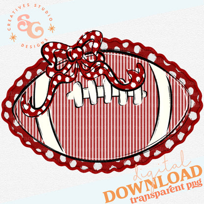 FOOTBALLS AND BOWS CRIMSON