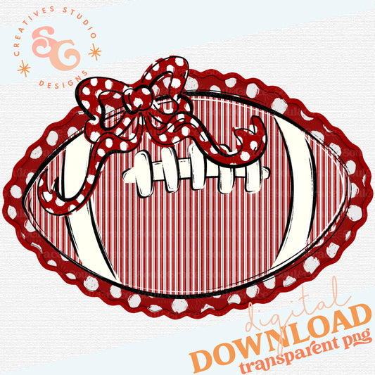 FOOTBALLS AND BOWS CRIMSON