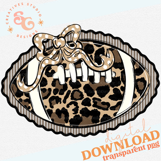 FOOTBALLS AND BOWS LEOPARD