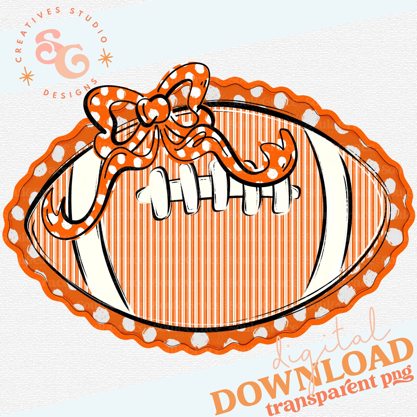 FOOTBALLS AND BOWS ORANGE