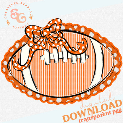 FOOTBALLS AND BOWS ORANGE