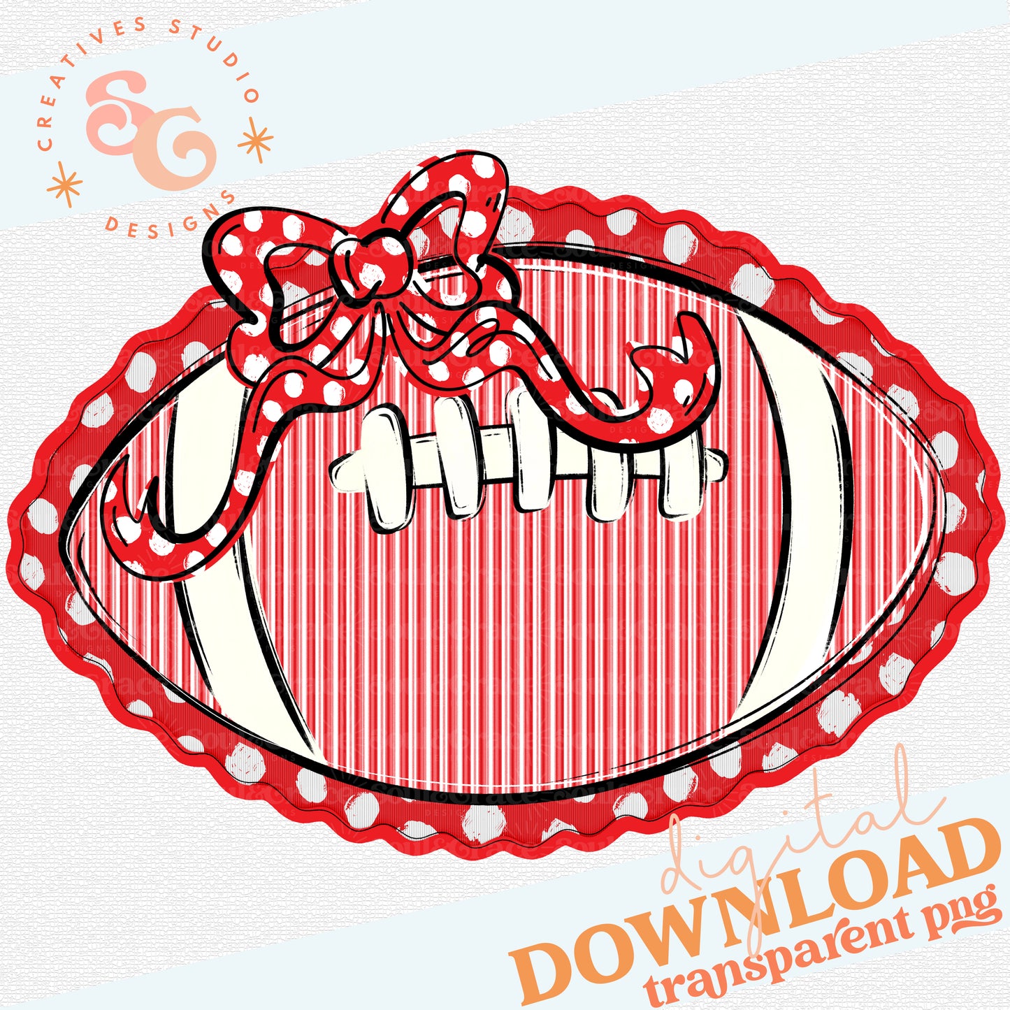 FOOTBALLS AND BOWS RED