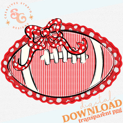 FOOTBALLS AND BOWS RED