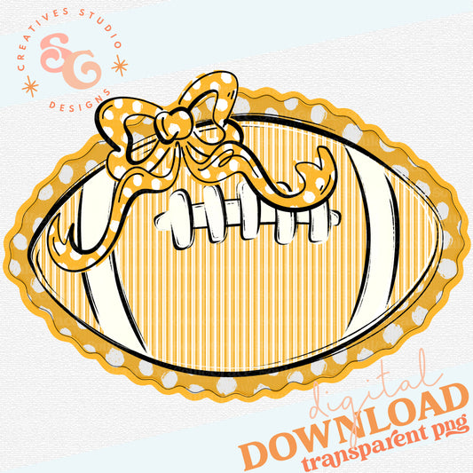FOOTBALLS AND BOWS YELLOW