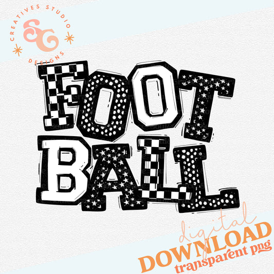 FOOTBALL SO SPORTY BLACK WHITE
