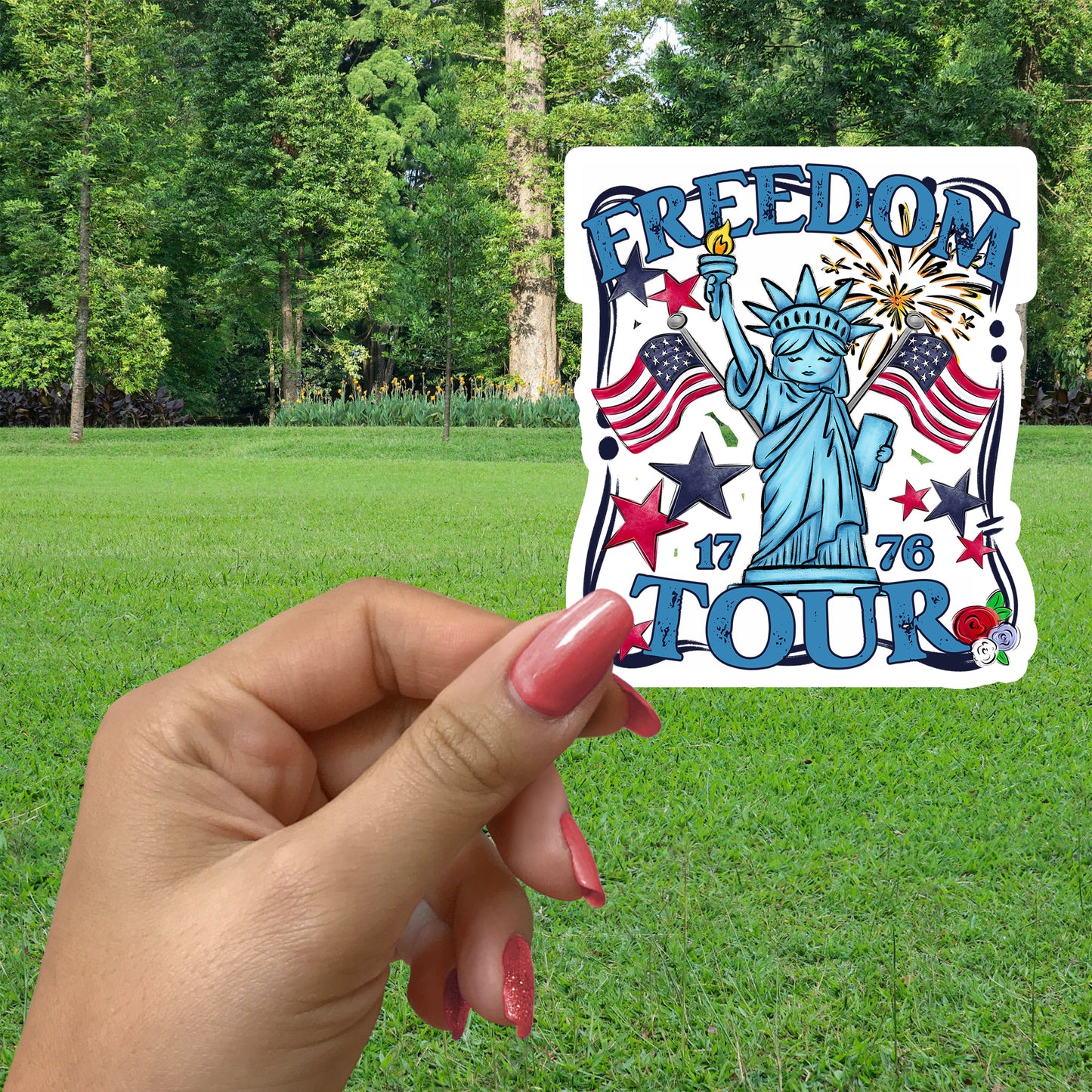 FREEDOM TOUR 1776 POCKET STICKER VINYL DECAL