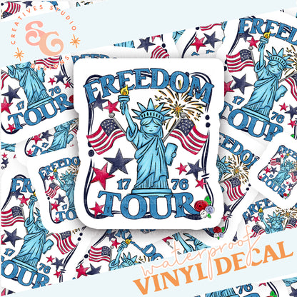 FREEDOM TOUR 1776 POCKET STICKER VINYL DECAL