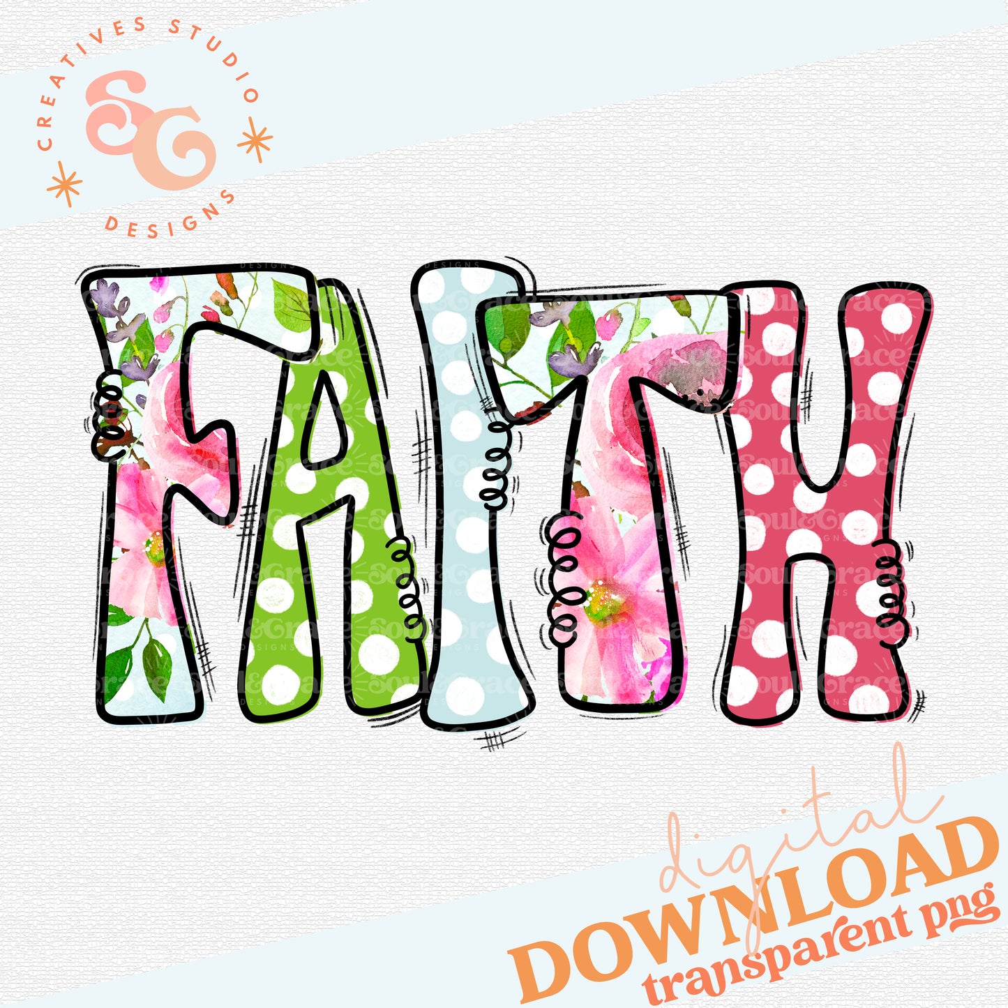 Faith Word Art  [Print & Cut Sticker]