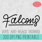 Hand Lettered Falcons