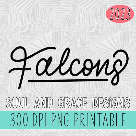 Hand Lettered Falcons